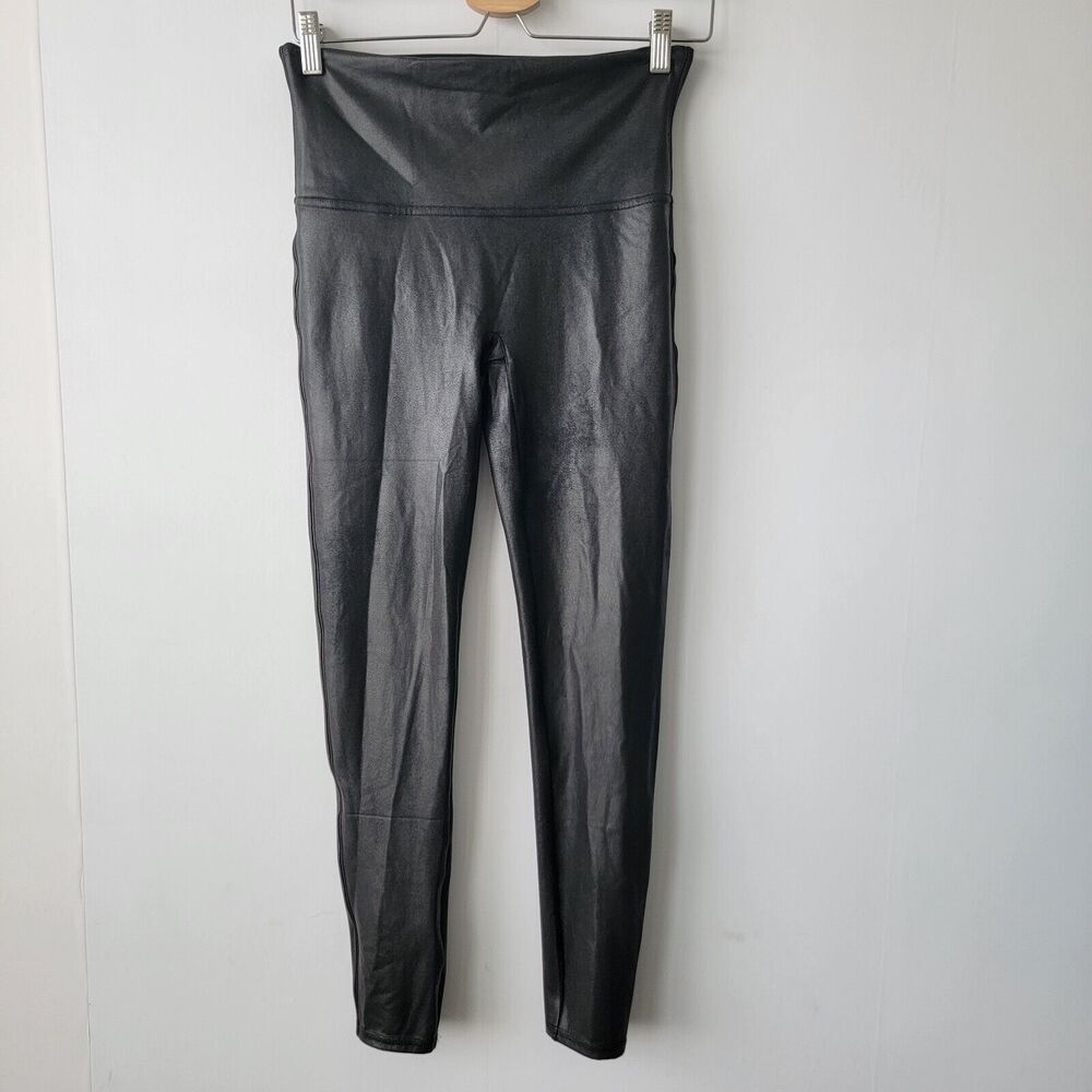 Spanx Ready to Wow Faux-Leather Leggings size L